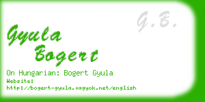 gyula bogert business card